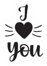 I Love You Hand Lettering Sticker