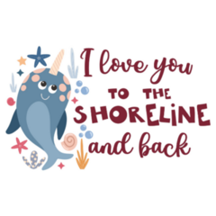 I Love You To The Shoreline And Back Sticker