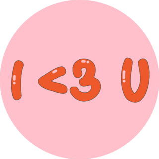 I Love You Y2k Style Sticker