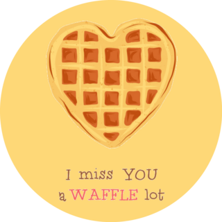 I Miss You A Waffle Lot Dessert Sticker