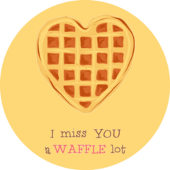 I Miss You A Waffle Lot Dessert Sticker