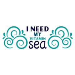 I Need My Vitamin Sea Summer Lettering Sticker