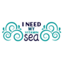 I Need My Vitamin Sea Summer Lettering Sticker