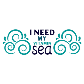 I Need My Vitamin Sea Summer Lettering Sticker