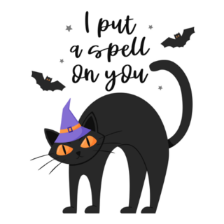I Put a Spell On You Black Cat Sticker
