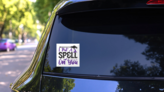 I Put a Spell On You Lettering Illustration Sticker on a Rear Car Window (New) example