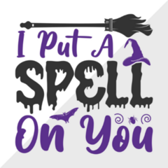 I Put a Spell On You Lettering Illustration Sticker