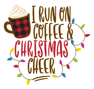 I Run On Coffee And Christmas Cheer sticker