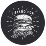 I Stand For Burger Sunburst Sticker