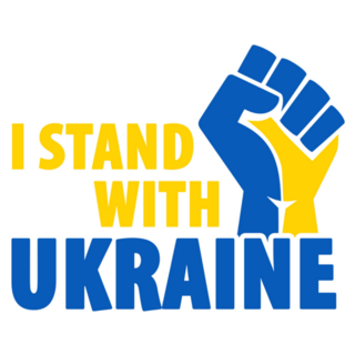 I Stand With Ukraine Protest Sticker