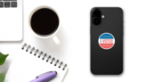 I Voted Illustration Sticker on a Phone (New) example