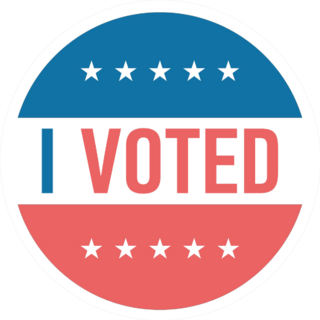 I Voted Illustration Sticker
