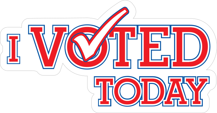 I Voted Today Die Cut Stickers