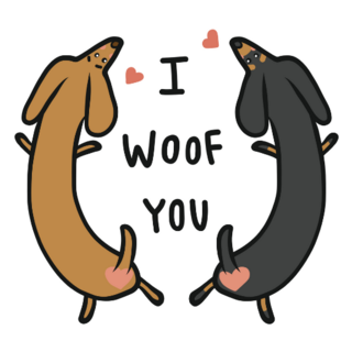 I Woof You Dogs Sticker