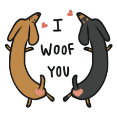 I Woof You Dogs Sticker