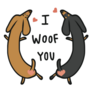 I Woof You Dogs Sticker