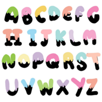 Ice Cream Alphabet Sticker Sheet