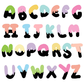Ice Cream Alphabet Sticker Sheet