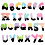 Ice Cream Alphabet Sticker Sheet