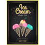 Ice Cream Chalkboard Menu Sticker