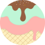Ice Cream Circle Sticker
