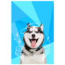 Ice Cream Husky Sticker