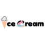 Ice Cream Logo Sticker