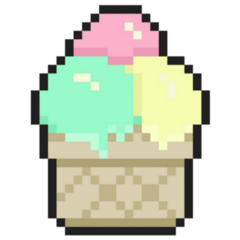 Ice Cream Pixel Color Sticker