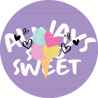 Ice Cream Purple Sweet Sticker
