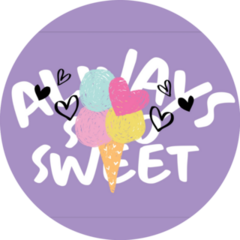 Ice Cream Purple Sweet Sticker