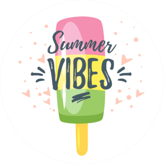 Ice Cream Summer Vibes Sticker