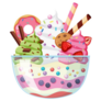 Ice Cream Sundae Deluxe Toppings Sticker