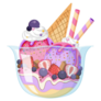 Ice Cream Sundae With Fruit Toppings Sticker