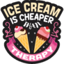 Ice Cream Therapy Sticker