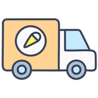Ice Cream Truck Icon Sticker