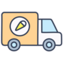 Ice Cream Truck Icon Sticker