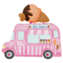 Ice Cream Truck Pink Sticker