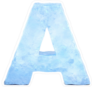 Ice Font Letter A Sticker