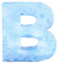 Ice Font Letter B Sticker