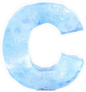 Ice Font Letter C Sticker