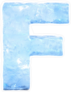 Ice Font Letter F Sticker