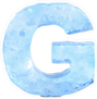 Ice Font Letter G Sticker