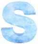 Ice Font Letter S Sticker