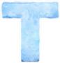 Ice Font Letter T Sticker