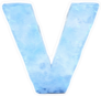 Ice Font Letter V Sticker