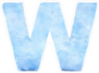 Ice Font Letter W Sticker