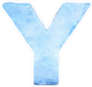 Ice Font Letter Y Sticker