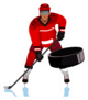Ice Hockey Player Flat Illustration Sticker