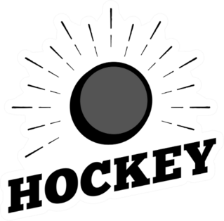 Ice Hockey Puck Sport Logo Sticker