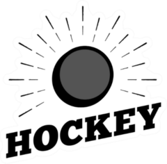 Ice Hockey Puck Sport Logo Sticker